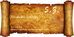 Stuhán Zalán névjegykártya